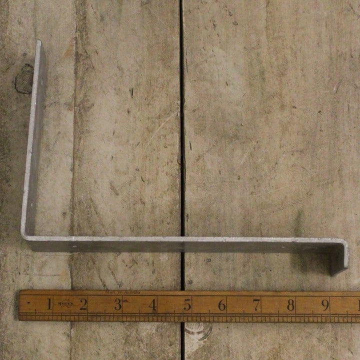 Pair of Galvanised Lipped Edge Utility Shelf Brackets - 150mm x 225mm