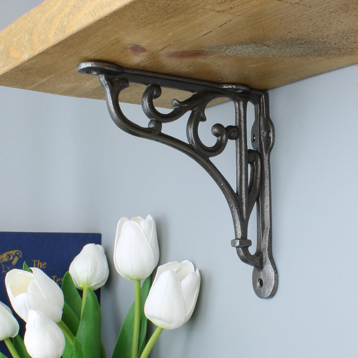 Antique Cast Iron Victorian Style Heritage Shelf Brackets