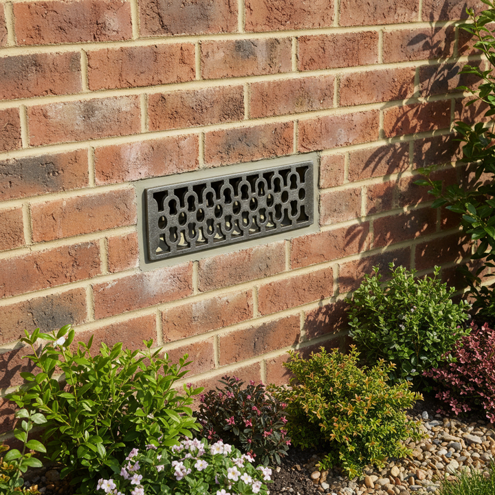 Antique Cast Iron Single Air Brick - 229mm x 76mm