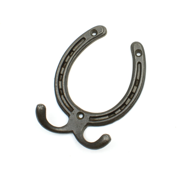 Antique Cast Iron Horseshoe Double Hook