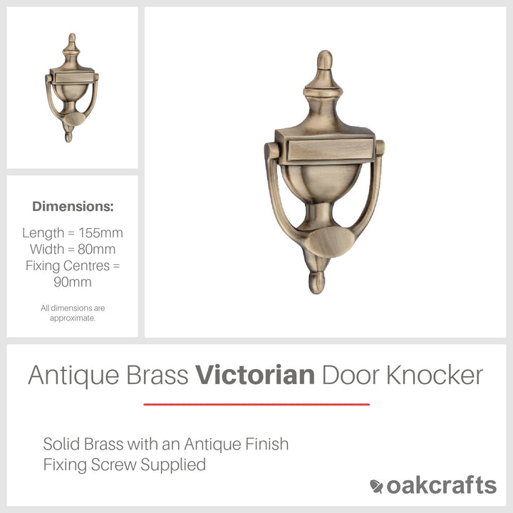 Solid Brass Victorian Door Knocker 150mm