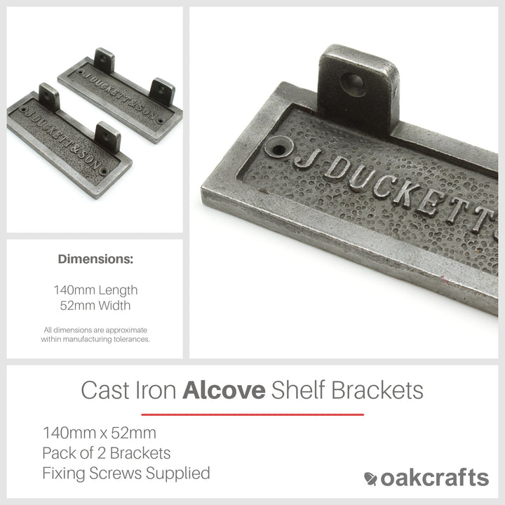 Antique Cast Iron Alcove Brackets 