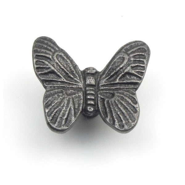 Small Cast Iron Butterfly Cabinet Knob - Approx 55mm
