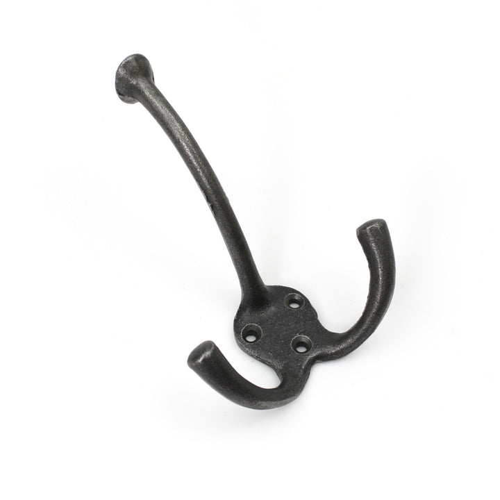 Antique Cast Iron Flat Top Triple Hook - 125mm