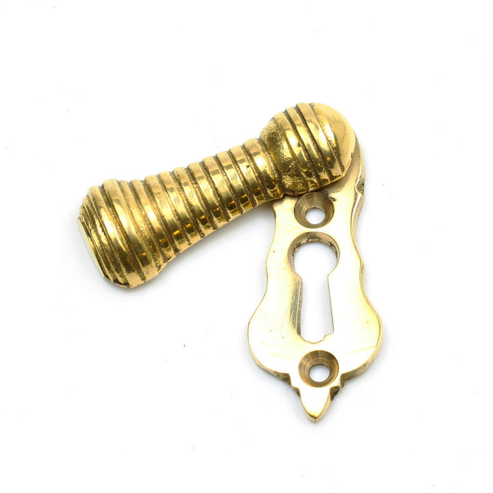 Beehive Escutcheon with Cover in Polished Brass