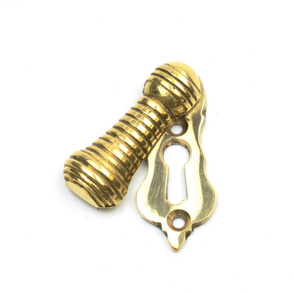 Beehive Escutcheon with Cover in Polished Brass