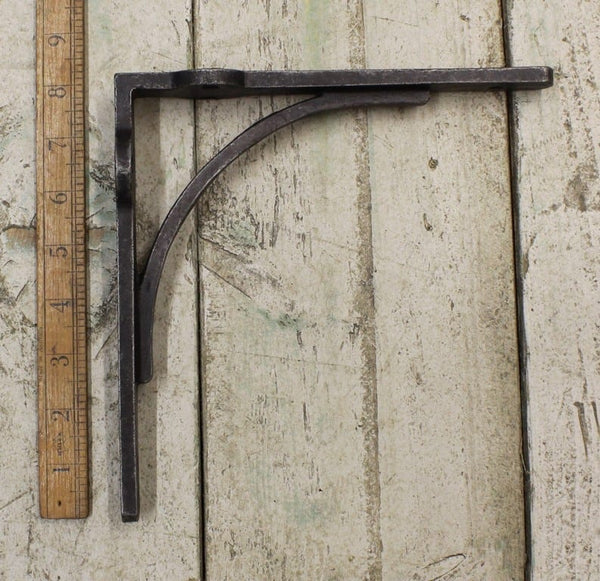 Pair of Antique Cast Iron Heavy Duty Gallows Shelf Brackets - 200mm x 200mm