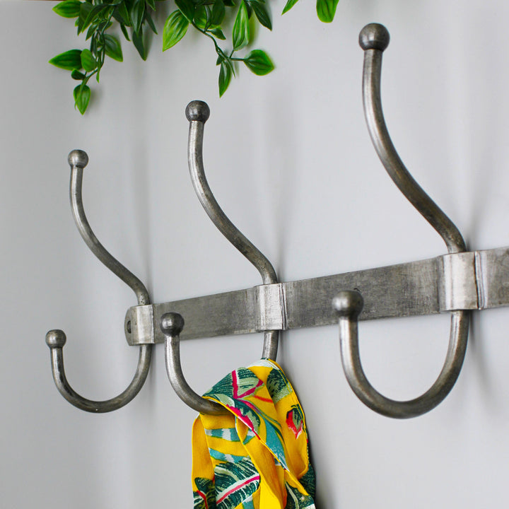 Aged Effect Industrial Style Coat Rack