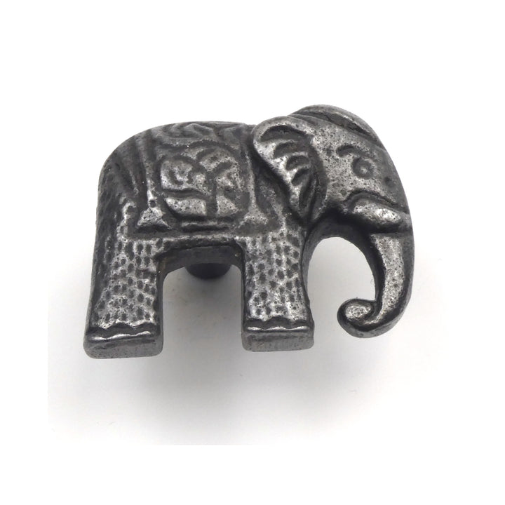 Small Cast Iron Elephant Cabinet Knob - Approx 45mm
