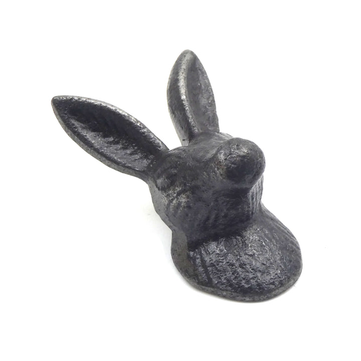 Small Cast Iron Hare Cabinet Knob - Approx 50mm