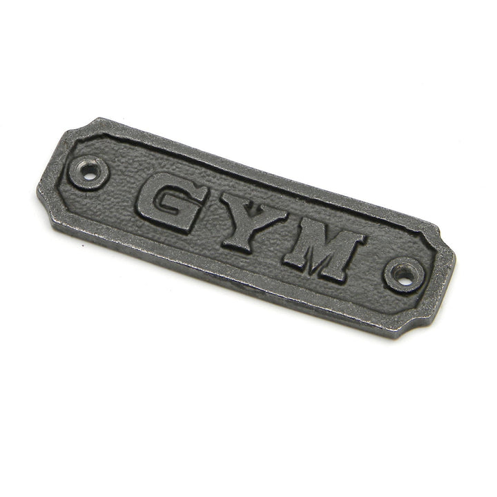 Cast Iron Gym Door Sign - 106mm x 35mm