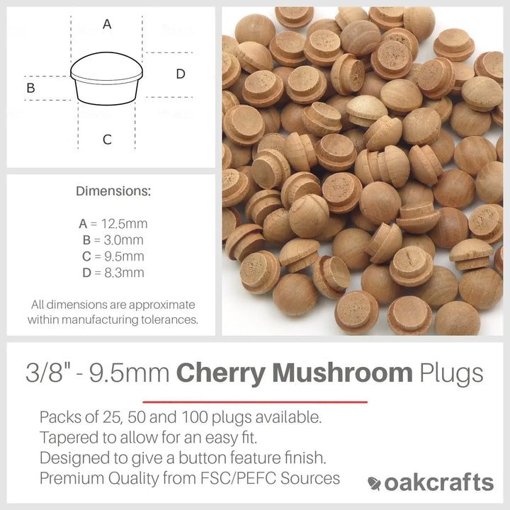 Shrub Plug Mushroom Plug - Durable Premium 3/8