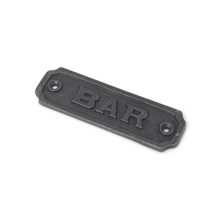 Sign with Fixing Screws | Durable Cast Iron Bar Sign – Oakcrafts