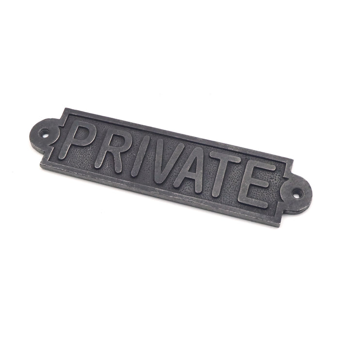 Oakcrafts Cast Iron Private Sign - 188mm x 47mm