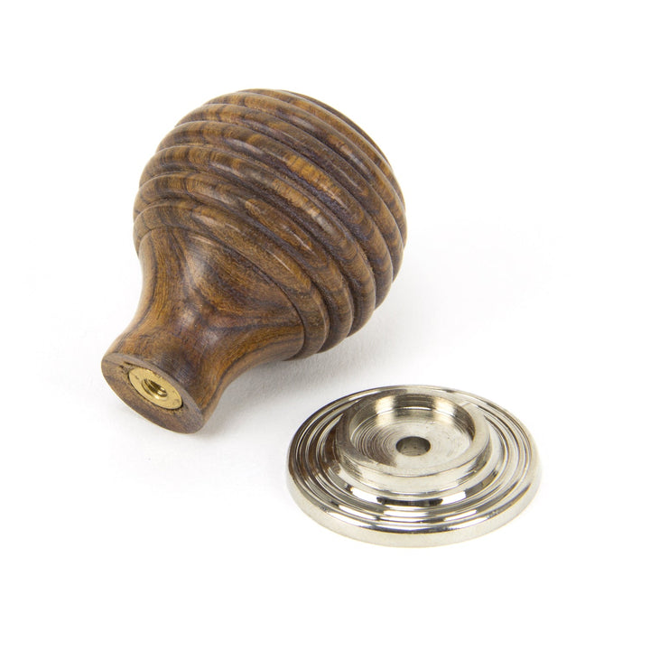 From The Anvil Rosewood and Polished Nickel Beehive Cabinet Knob 35mm 83873
