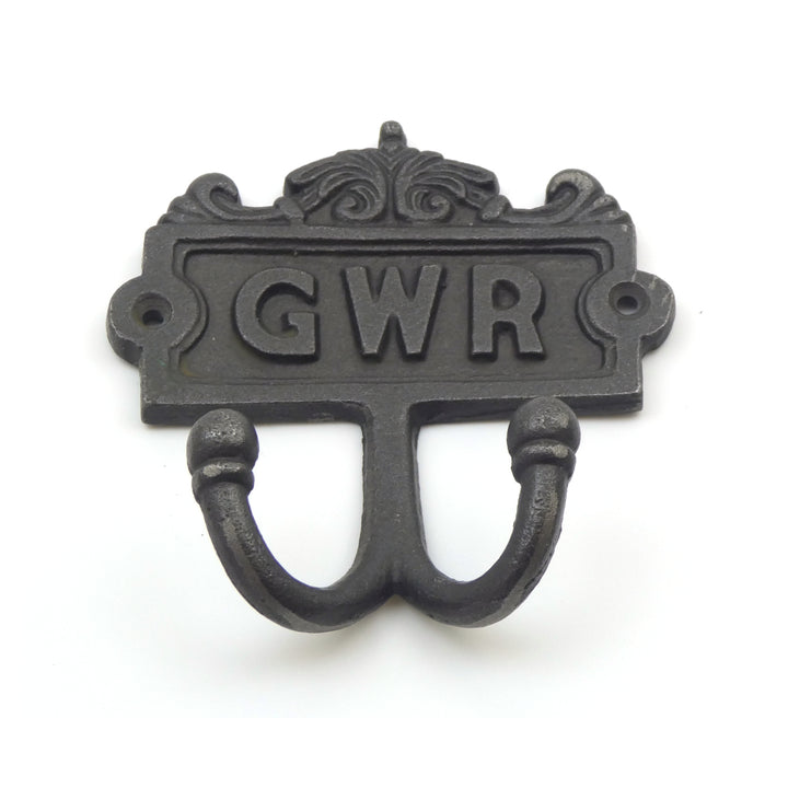 Antique Cast Iron Great Western Railway Double Robe Hook