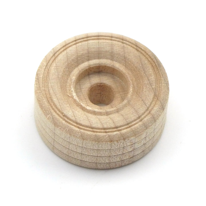 Oakcrafts 1.0" Wooden Treaded Wheels - Pack of 8 including axles