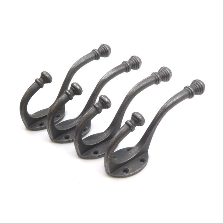 Cast Iron Beehive Tipped Coat Hook  - Pack of 4 Hooks
