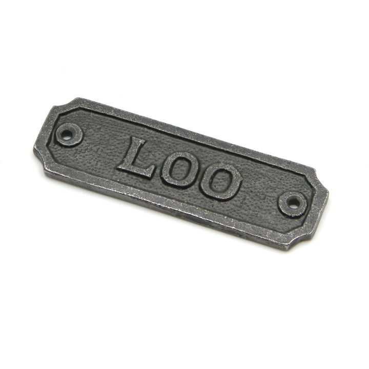 Oakcrafts Cast Iron Loo Door Sign - 108mm x 35mm