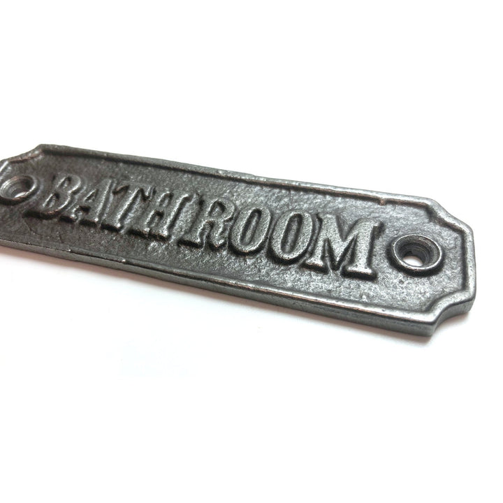 Cast Iron BATHROOM Sign - 115mm x 35mm