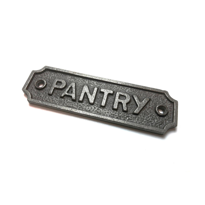 Oakcrafts Cast Iron Pantry Door Sign - 107mm x 35mm