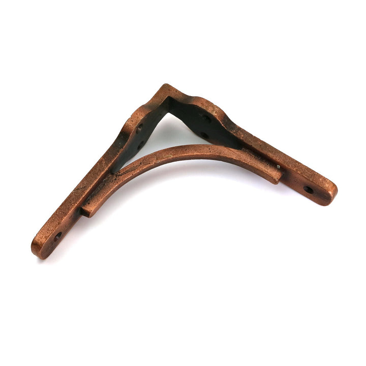 Pair of GALLOWS Heavy Shelf Brackets with a Copper Finish (5.0" x 5.0" / 125mm x 125mm)