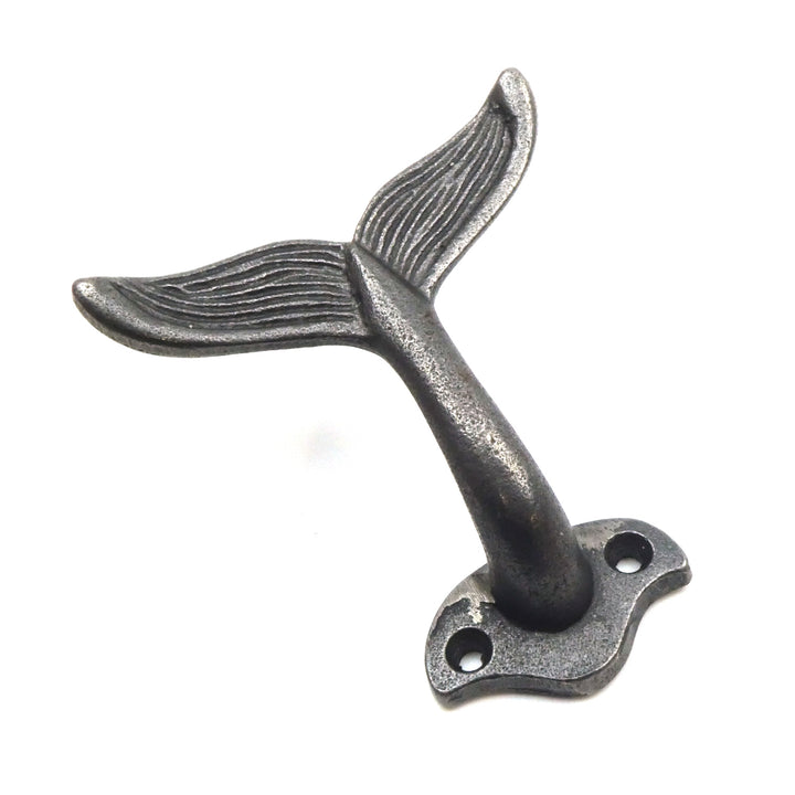 LOOM TREE® Whale Tail Hook Clothes Hook Cast Iron Whale Tail Wall
